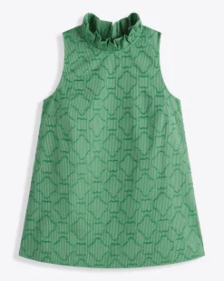Sleeveless Ingrid Top in Textured Stripe