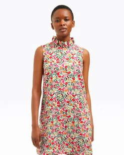 Sleeveless Lindsay Mini Dress in Coneflowers