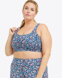 Sports Bra in Allover Ditsy Floral
