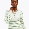 Striped Button Front Sweater
