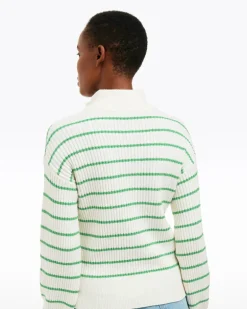 Striped Button Front Sweater