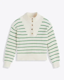 Striped Button Front Sweater