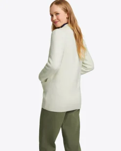 Sweater Knit Blazer in Magnolia White