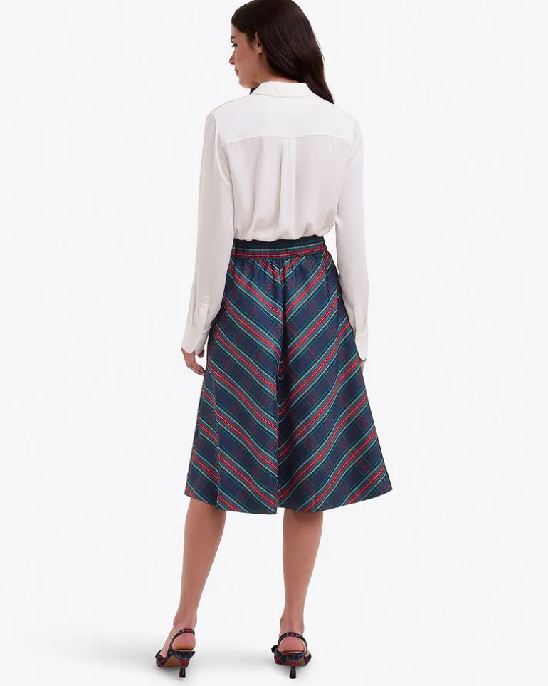 Taffeta Midi Skirt