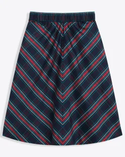 Taffeta Midi Skirt