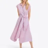 Trisha Handkerchief Dress in Seersucker Stripe