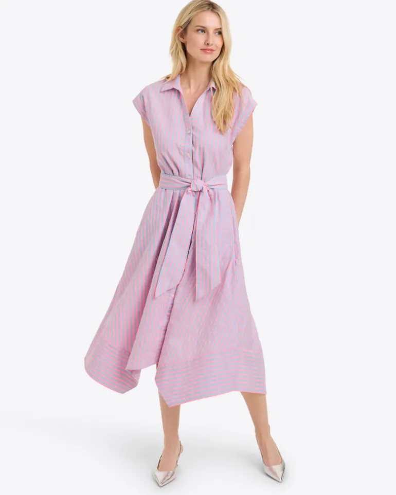 Trisha Handkerchief Dress in Seersucker Stripe