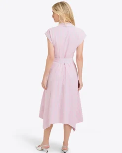 Trisha Handkerchief Dress in Seersucker Stripe