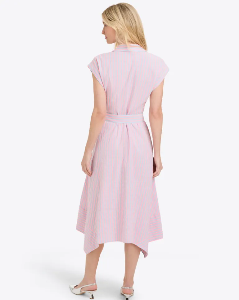 Trisha Handkerchief Dress in Seersucker Stripe