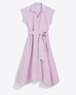 Trisha Handkerchief Dress in Seersucker Stripe