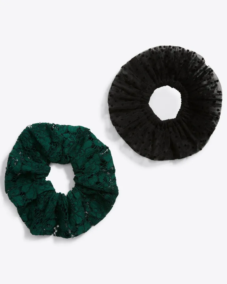 Tulle and Lace Scrunchie Set