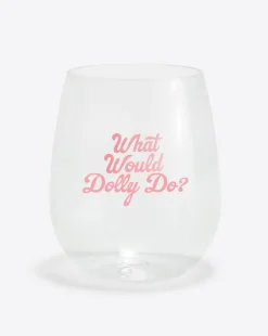 What Would Dolly Do Wine Glass