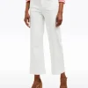 Wide Leg Jeans in White Denim