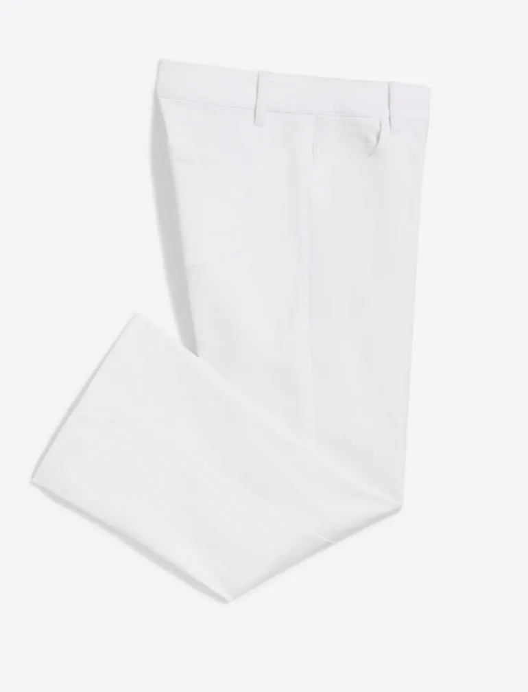 Wide Leg Jeans in White Denim