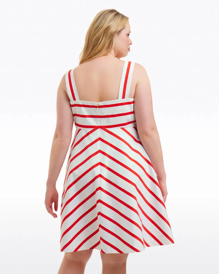 Zoe Love Circle Dress in Red Wentworth Stripe