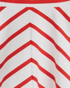 Zoe Love Circle Dress in Red Wentworth Stripe