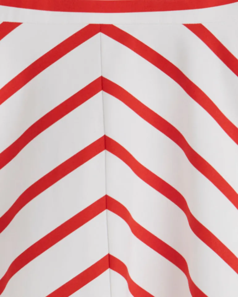 Zoe Love Circle Dress in Red Wentworth Stripe